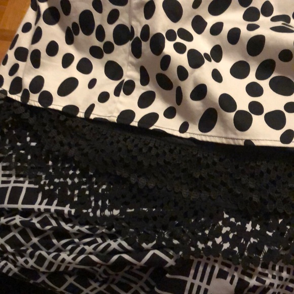 White and black dotted party dress - plus size - Picture 2 of 4
